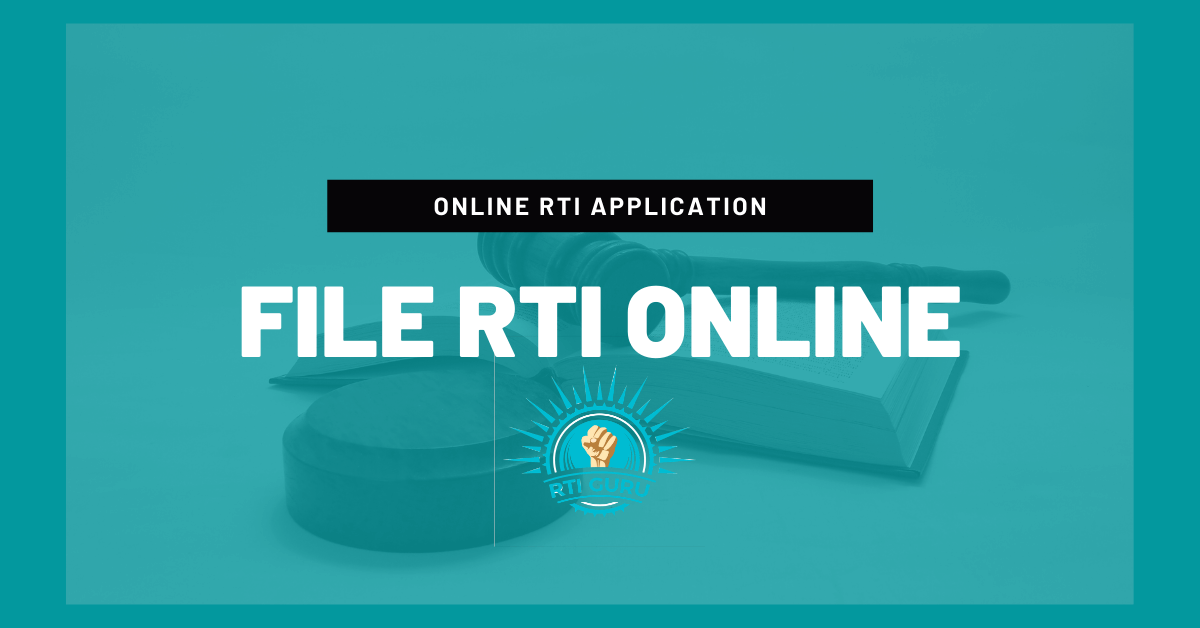 Apply RTI Online  Application Form Central State Government