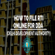 rti online for Apply RTI for DDA (Delhi Development Authority)