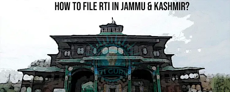 how to file rti for jammu & kashmir?